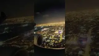 Dubai City View From Qatar Airways / Airbus A380 #aviation #landing #dubaicity 🛬 🇦🇪