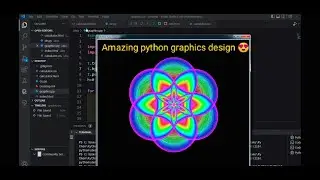 python turtle graphics design video | cool design in python