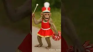 🐵✨ B&eacute;b&eacute; Singe Majorette &ndash; La Star du Show ! 🎶💃#shorts
