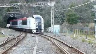 [FHD]9074M　E259系クラNe008編成　マリンExp.踊り子　来宮入線
