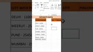 use text to column for Separate data in excel #excel #column #shorts #shortsvideo #ytshorts #youtube