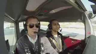 Flight Lesson in Cessna 152 Featuring: Normal Take-Off, Landings, and Turns.