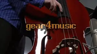 Deluxe 3/4 Solid Top Double Bass + Case by Gear4music