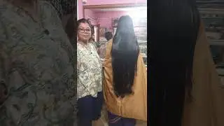 Just trimming for round shape with very long hair full video tutorial ♥🥰🥰 (@Swapna Beauy space)