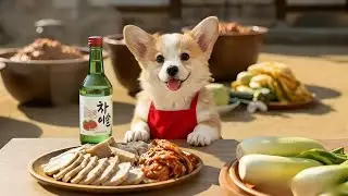 Cute Dog Making Kimchi｜귀여운 강아지가 김장김치를 만들어요 🐶🥬