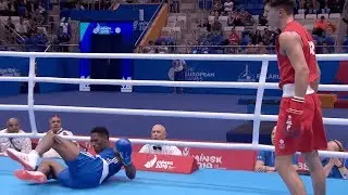 Full fight: Pat McCormack knocks out opponent to reach European games final