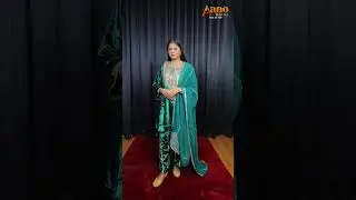 Bottle Green Color Gota Patti Velvet Suit at #AanoEdition.#bottlegreen #velvetsuit #yt_shorts