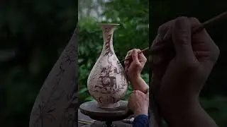 DIY Chinese Clay Flower Vase Easy Air Dry Clay Tutorial for Beginners