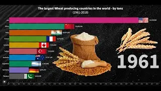 The largest Wheat producing countries in the world - by tons(1961-2018)
