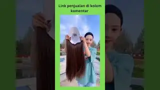 Topi wig rambut lurus wanita #shorts