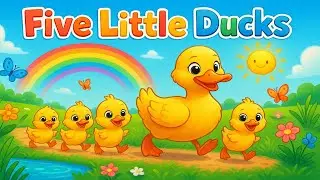 Five Little Ducks | Action Song for Kids (Waddle, Clap, Stomp!) 🎵