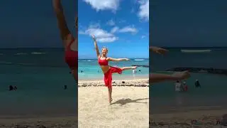 Hawaiian Beach Ballet🌺🌈🩰🌴🌊🐚 #shorts #ballet #dance #shortvideo #hawaii