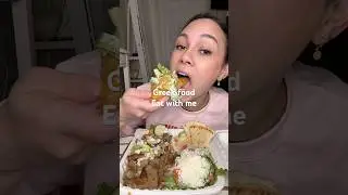 Greek food for dinner tonight! #eatwithme #mukbang #food #greekfood