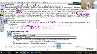 Mrs. Ismail's Gas Law Notes Intro