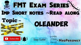 Oleander poisoning :FMT Exam revision series :Short note