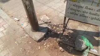 Stone and upper parking cement ladder not proper.