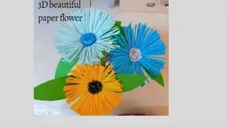 3D beautiful paper flower/Diy easy paper flower. Afif craft Gallery.##room decor idea #craft#simple