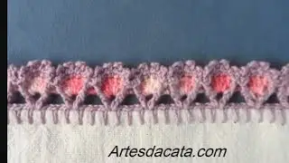 Bico de crochê 599 #canhoto, #barradodecroche #bicodecroche #artesdacata #diy
