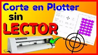Cortar a REGISTRO en Plotter Teneth SIN LECTOR óptico | Etiquetas exhibidores en papel fotográfico