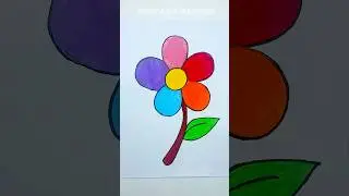 How to Draw a Flower #youtubeshorts #flowerdrawing  #kidsdrawing