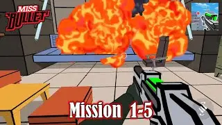 Miss Bullet : Cartoonish Shooter Mission1-5 Gameplay Walkthrough