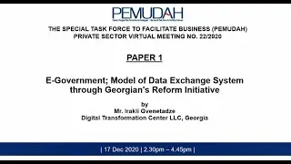 E-Government Model of Data Exchange System through Georgian's Reform Initiatives