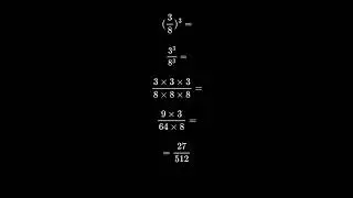 Arithmetic Operations - Powers of Fractions #maths