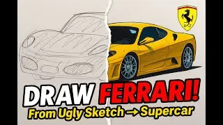 From Sketch to Supercar  How to Draw a Ferrari Like a Pro