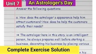 An Astrologers day Exercise Class 11 English: Question Answers Note
