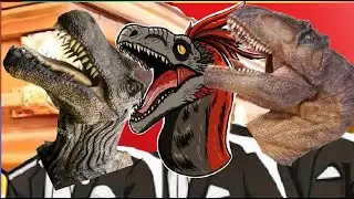 Spinoraptor Vs Velociraptor Vs Giganotosaurus (Dinosaurs Megamix) - Coffin Dance X Baby Shark COVER