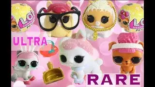ULTRA RARE LOL SURPRISE PETS MC HAMMY,CHERRY HAM & CRYSTAL BUNNY!GOLD BALLS FOUND~ HOT NEW TOY