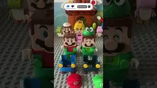 BOTH In Frog Suits | LEGO Mario and Luigi Suits Exchange #viral #shorts #legomario #mariosuits #lego