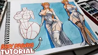 How to draw female body for beginners | rei miyamoto | high school of the dead /Tutorial 