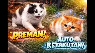 Anabul lagi maen, 1 takutan, 1 preman #cats 