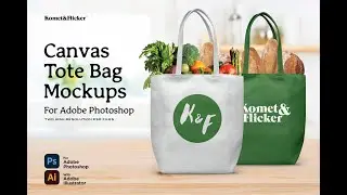 Canvas Tote Bag Mockups for Photoshop Graphic Download