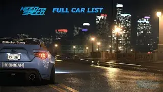 Need For Speed 2015 - Full car list (Deluxe Edition)
