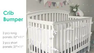 Biloban Crib Bumper Pads- Fit for Standard Size Crib (52