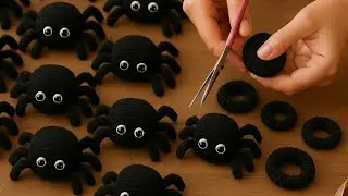 Make a Spider Keychain with Hair Rubber 🕷️Super Easy DIY / Spider Doll
