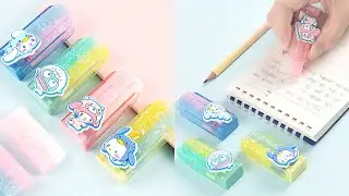 How to make cute eraser pen at home 🌷 / diy eraser decoration idea / paper craft / kawaii crafts