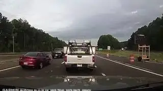 Merging on to the belt-line Wake County, NC (Heavy Traffic)