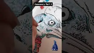 Cassowary #wip #workinprogress part 2 using #uniball unipin Pens #art #drawing #birdart #birddrawing