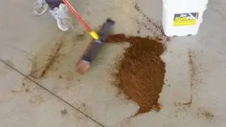 Airport Spill Cleanup with Natural Spill Absorbent