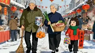 Cozy Winter Anime: Chinese New Year Family Celebration & Traditional Cooking #satisfying 