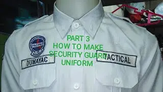 Part 3 DIY  how to put /attach jacket zipper in a security guard longsleeve uniform#Sewing Tutorial