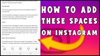 How to add spaces to Instagram captions & bio