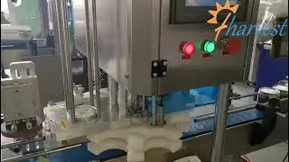 Automatic PET jar flanging and sealing machine,canister seaming machine for plastic jar,can sealer