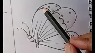 Butterfly drawing //#art #drawing #butterfly 