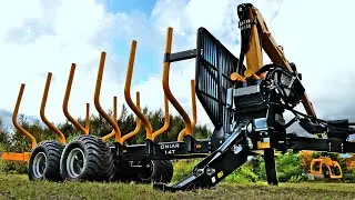 Trailer with extra poles on the frame - Professional forestry machines by Oniar
