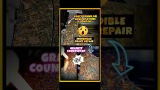 How to repair cracks in a granite countertop with epoxy #diy #new #youtubeshorts