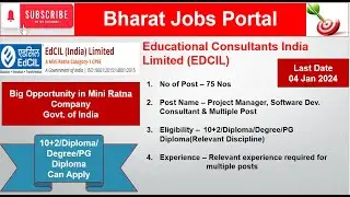 EDCIL Job 2023,Apply for Project Manager, Sr Web Designer & Other Posts